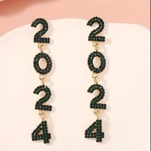 NEW! 2024 Design Colorful Shiny Rhinestone Inlaid Dangle Elegant Style Earrings